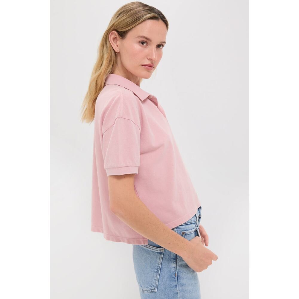 TUCKERNUCK Pink Pique Holmes Boyfriend Polo Size M NWT Retail $98 Tuckernuck - Picture 5 of 7